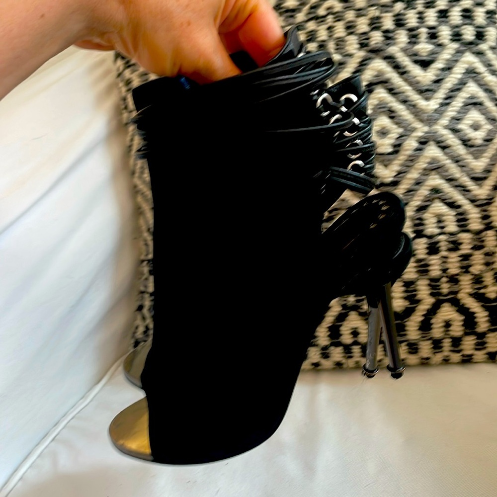 Dolce vita zip up open toe heels